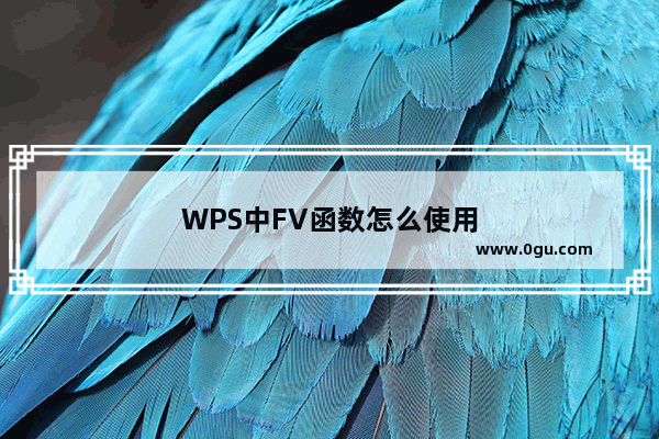 WPS中FV函数怎么使用