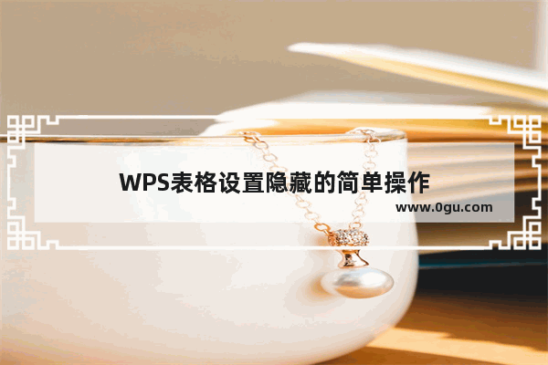 WPS表格设置隐藏的简单操作