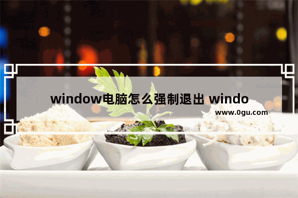 window电脑怎么强制退出 window强制退出程序