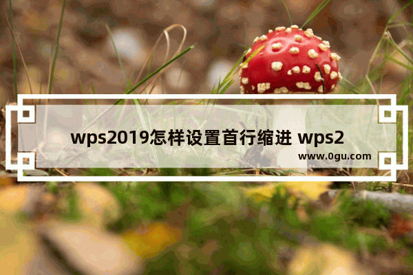 wps2019怎样设置首行缩进 wps2019设置首行缩进的操作方法