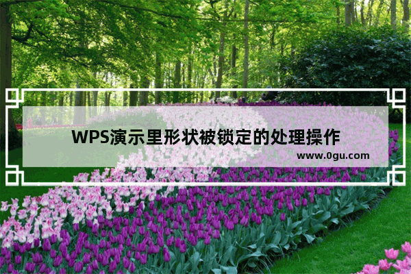 WPS演示里形状被锁定的处理操作