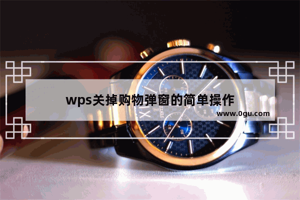 wps关掉购物弹窗的简单操作