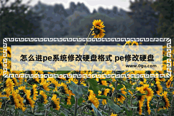 怎么进pe系统修改硬盘格式 pe修改硬盘模式