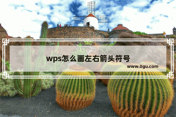 wps怎么画左右箭头符号