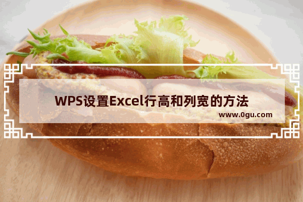 WPS设置Excel行高和列宽的方法