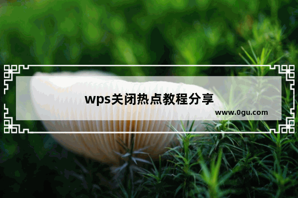 wps关闭热点教程分享