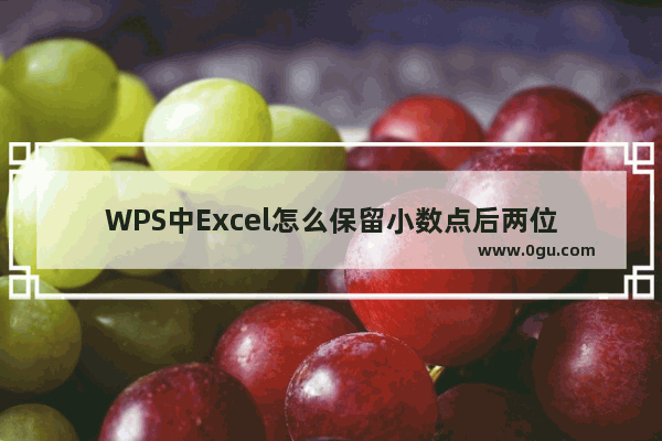 WPS中Excel怎么保留小数点后两位