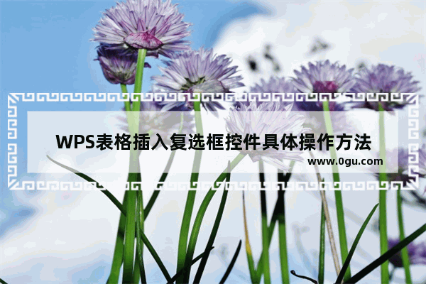 WPS表格插入复选框控件具体操作方法