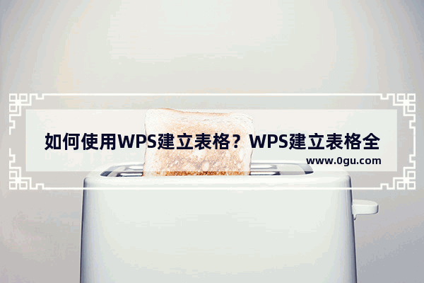 如何使用WPS建立表格？WPS建立表格全过程