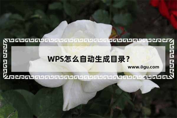 WPS怎么自动生成目录？