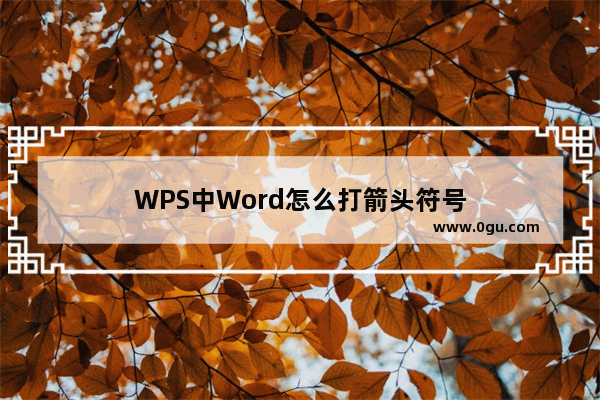 WPS中Word怎么打箭头符号