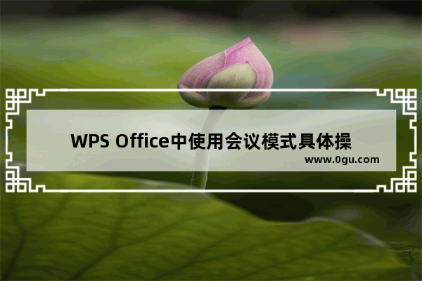 WPS Office中使用会议模式具体操作方法