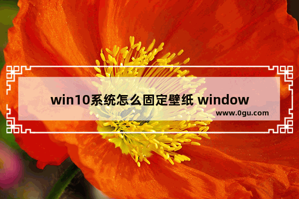 win10系统怎么固定壁纸 window10桌面壁纸怎么锁定