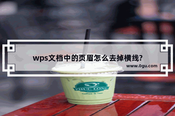 wps文档中的页眉怎么去掉横线?