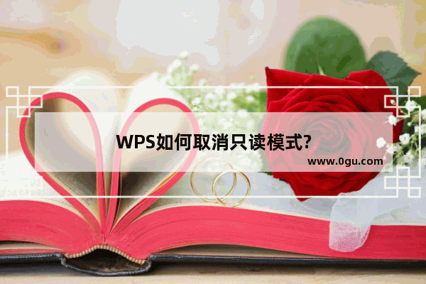 WPS如何取消只读模式?