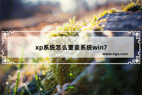 xp系统怎么重装系统win7