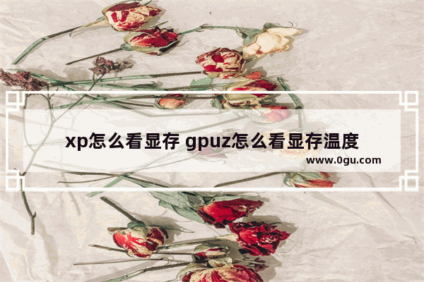 xp怎么看显存 gpuz怎么看显存温度