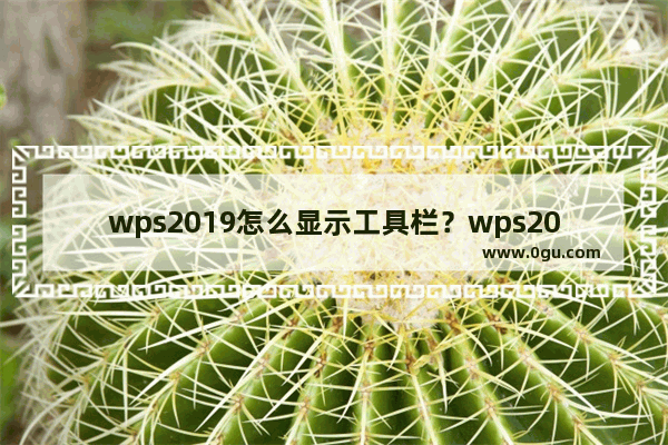 wps2019怎么显示工具栏？wps2019固定工具栏教程