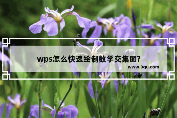 wps怎么快速绘制数学交集图?