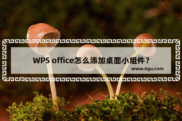 WPS office怎么添加桌面小组件？WPS office添加桌面小组件方法