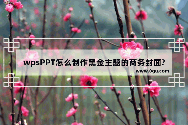 wpsPPT怎么制作黑金主题的商务封面?