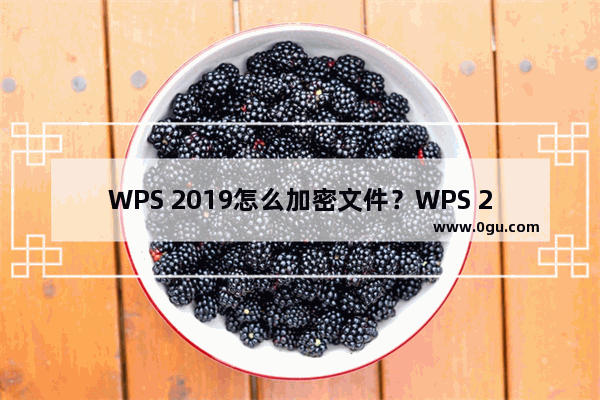 WPS 2019怎么加密文件？WPS 2019加密文档教程