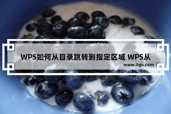 WPS如何从目录跳转到指定区域 WPS从目录跳转到指定区域的方法