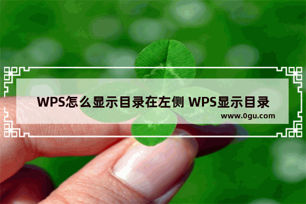 WPS怎么显示目录在左侧 WPS显示目录在左侧方法