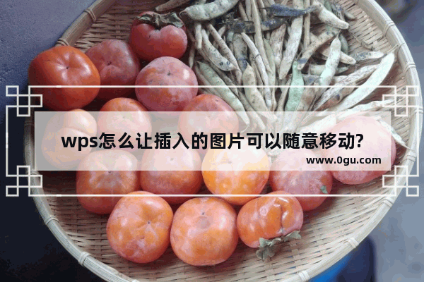 wps怎么让插入的图片可以随意移动?