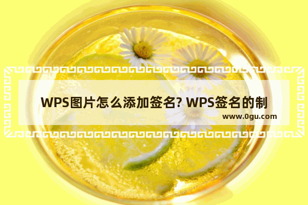 WPS图片怎么添加签名? WPS签名的制作方法