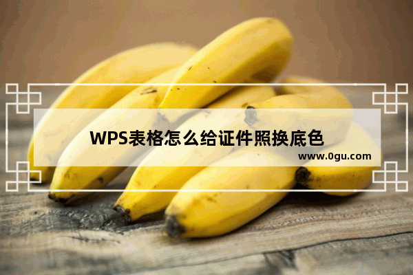 WPS表格怎么给证件照换底色