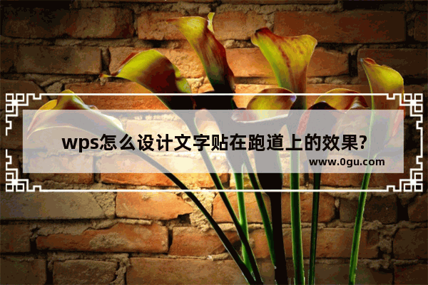 wps怎么设计文字贴在跑道上的效果?