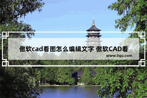 傲软cad看图怎么编辑文字 傲软CAD看图编辑文字的方法