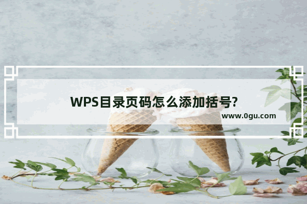 WPS目录页码怎么添加括号?