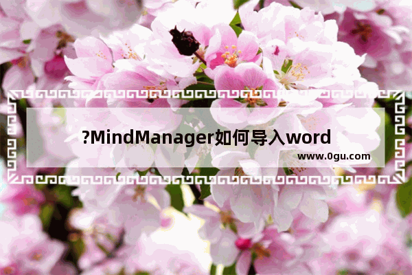 ?MindManager如何导入word文档 ?MindManager导入word文档的方法