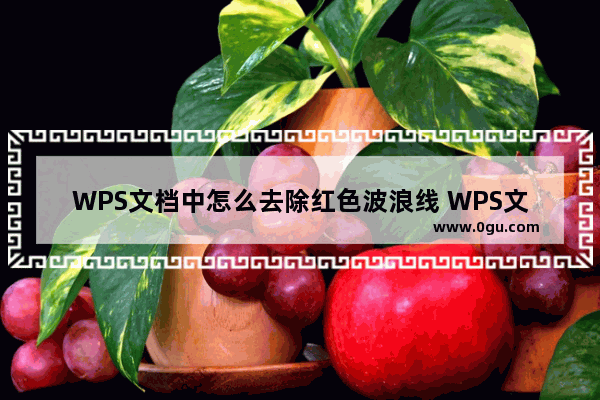 WPS文档中怎么去除红色波浪线 WPS文档中红色波浪线去除方法