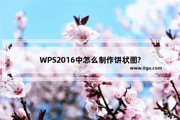 WPS2016中怎么制作饼状图?