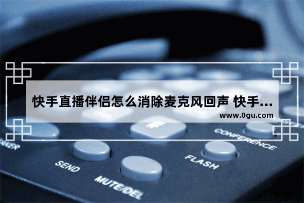 快手直播伴侣怎么消除麦克风回声 快手直播伴侣消除麦克风回声的方法