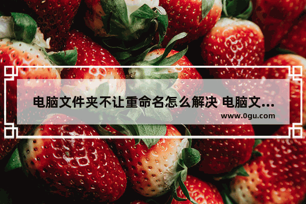 电脑文件夹不让重命名怎么解决 电脑文件夹不让重命名怎么解决呢