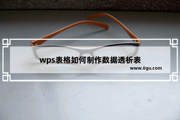 wps表格如何制作数据透析表