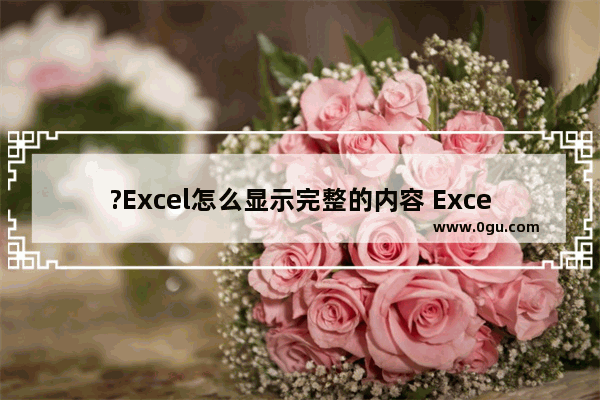 ?Excel怎么显示完整的内容 Excel中让单元格内容全部显示出来的方法教程