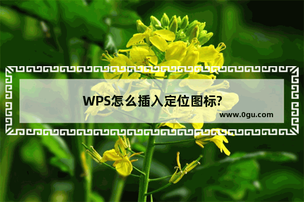 WPS怎么插入定位图标?