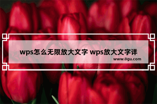 wps怎么无限放大文字 wps放大文字详细图文教程