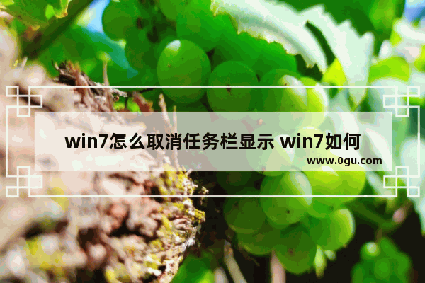 win7怎么取消任务栏显示 win7如何取消任务栏