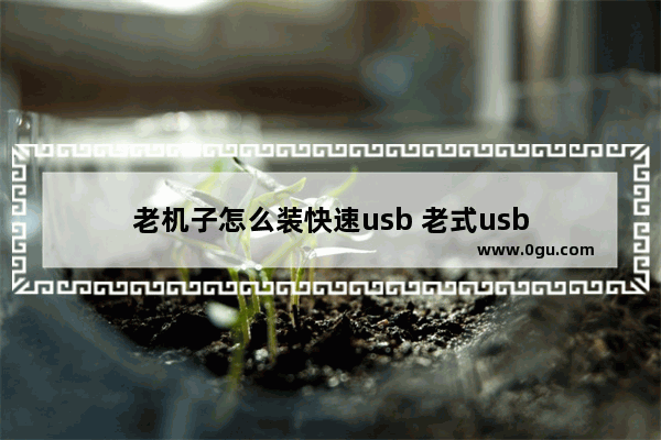 老机子怎么装快速usb 老式usb