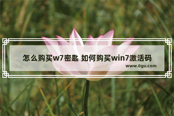 怎么购买w7密匙 如何购买win7激活码