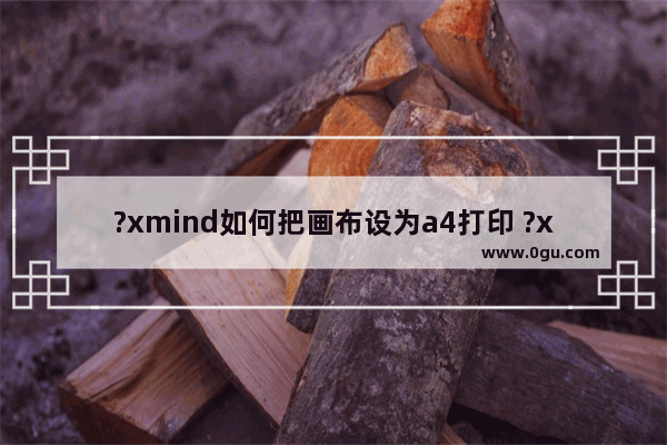 ?xmind如何把画布设为a4打印 ?xmind把画布设为a4打印的方法