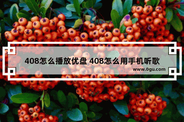 408怎么播放优盘 408怎么用手机听歌