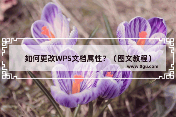 如何更改WPS文档属性？（图文教程）