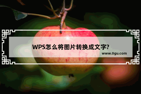 WPS怎么将图片转换成文字?